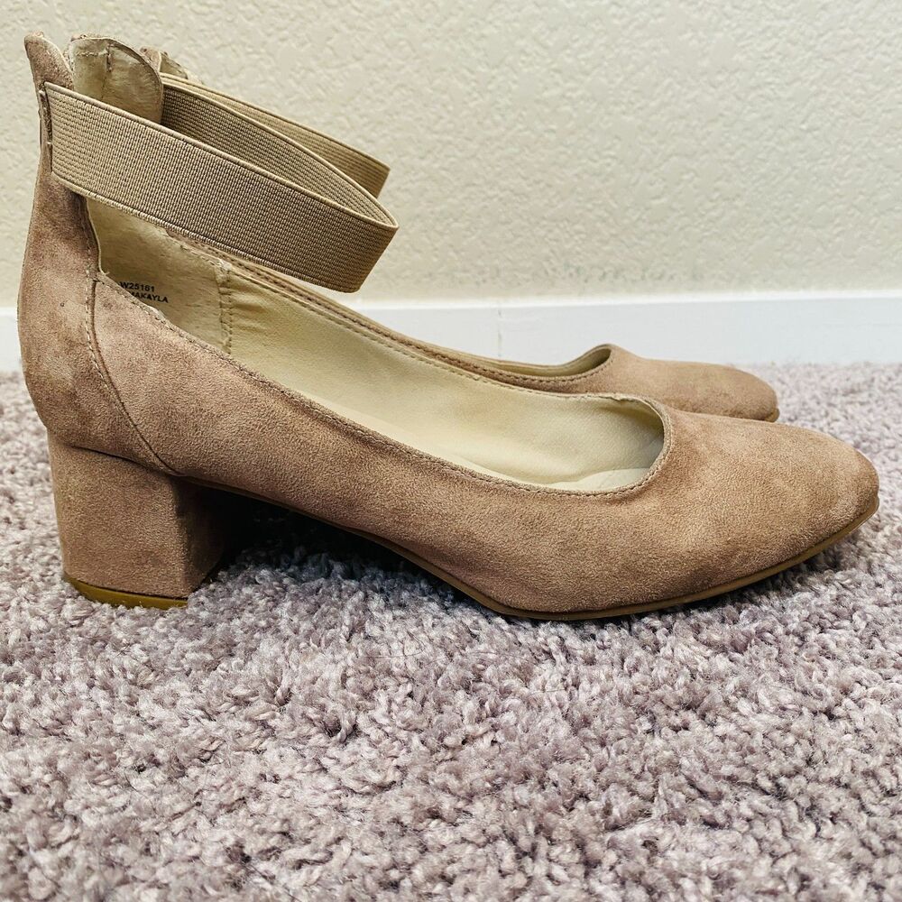 WHITE MOUNTAIN Makayla Tan Classic Ankle Strap Heel Size 8.5 - Picture 3 of 12
